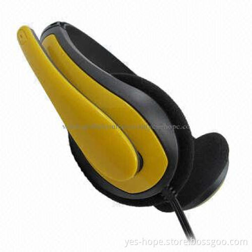 Fashionable Design Folded Wired Computer Headset with Mic, 2.0m Cable Length
